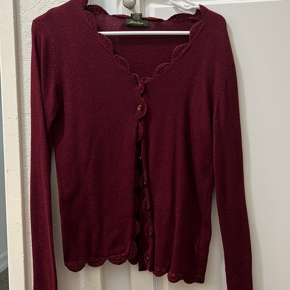 Burgundy Cardigan